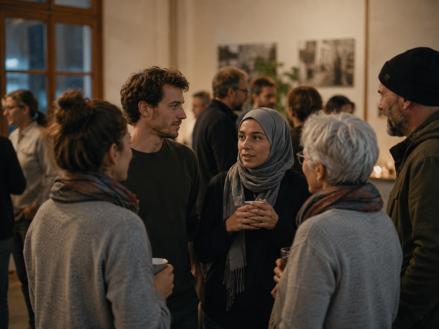Gemütliches Gespräch in warmer Atmosphäre als Bild für Projektabschluss